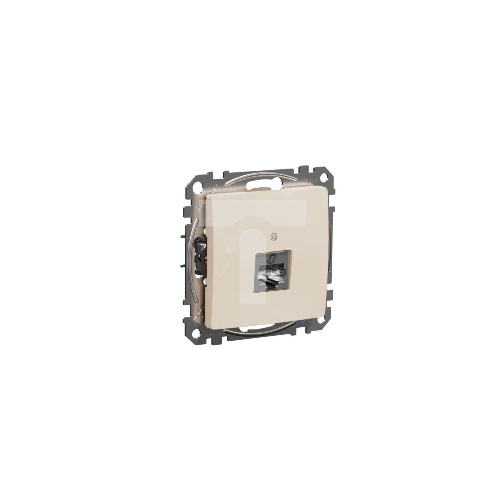 Розетка комп'ютерна 1-на UTP Cat5e Schneider Electric Sedna Design Бежевий SDD112451